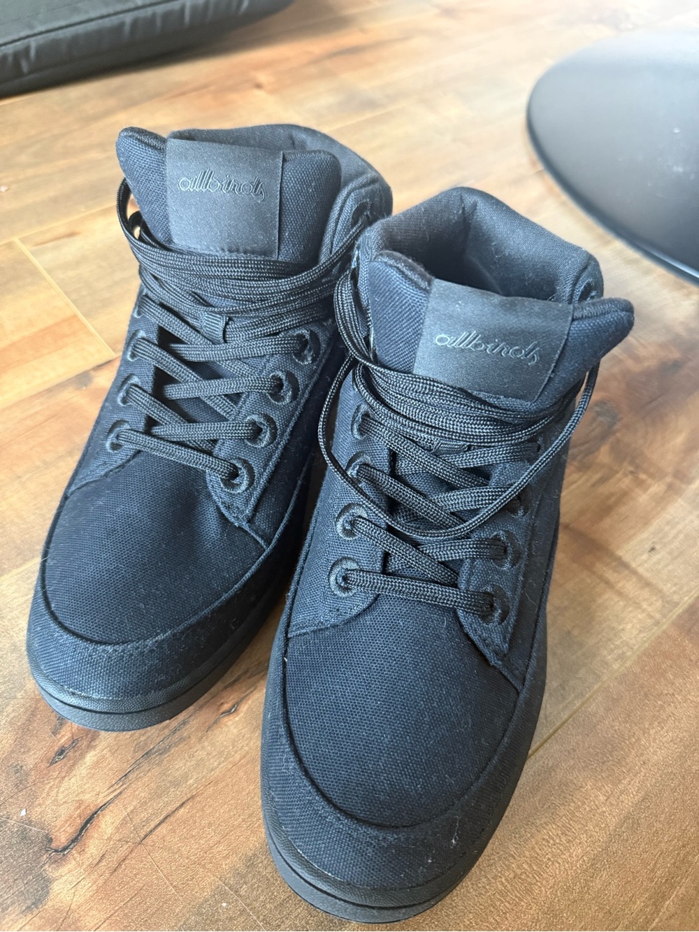 allbirds Black Mid-Top Canvas Sneakers
